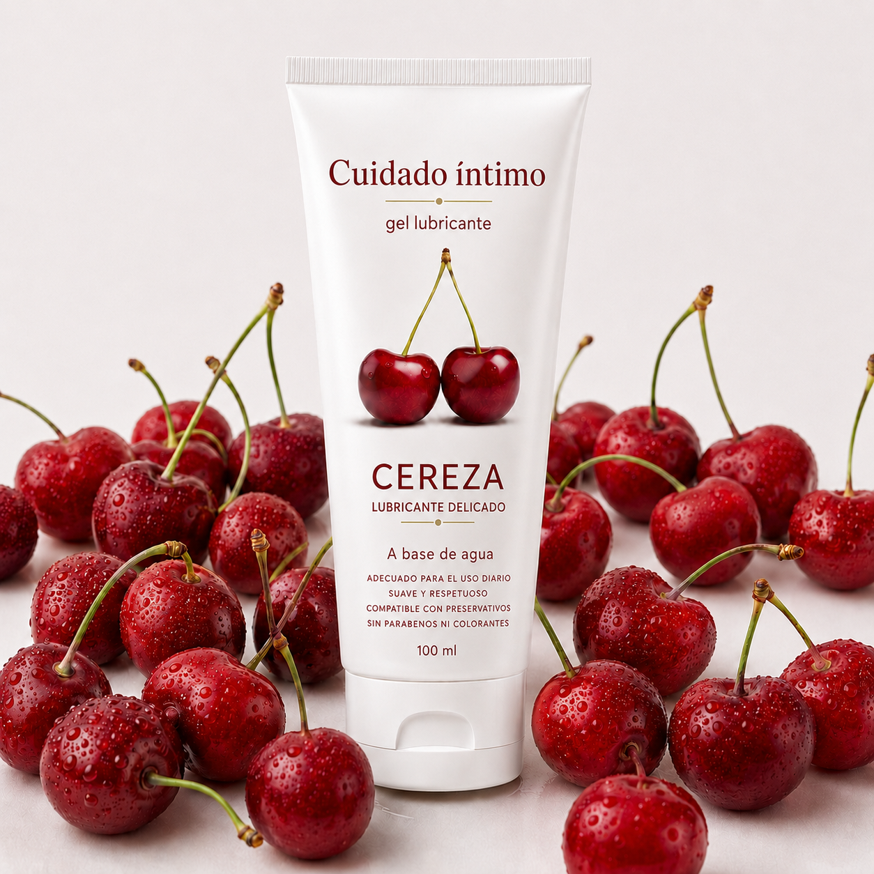 Lubricante de cereza a base de agua (100 ml)